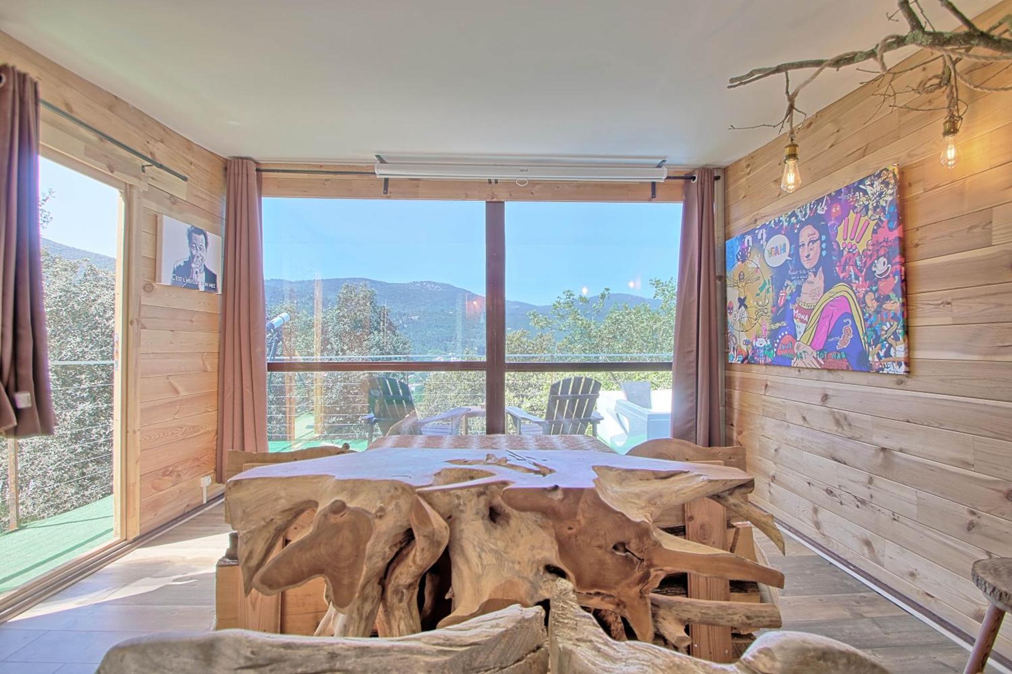 Sublime Cabane Perchee Climatise Avec Spa Et Cinema Vue Panoramique Le Mas Des Faraches Solliès-Toucas Exterior foto